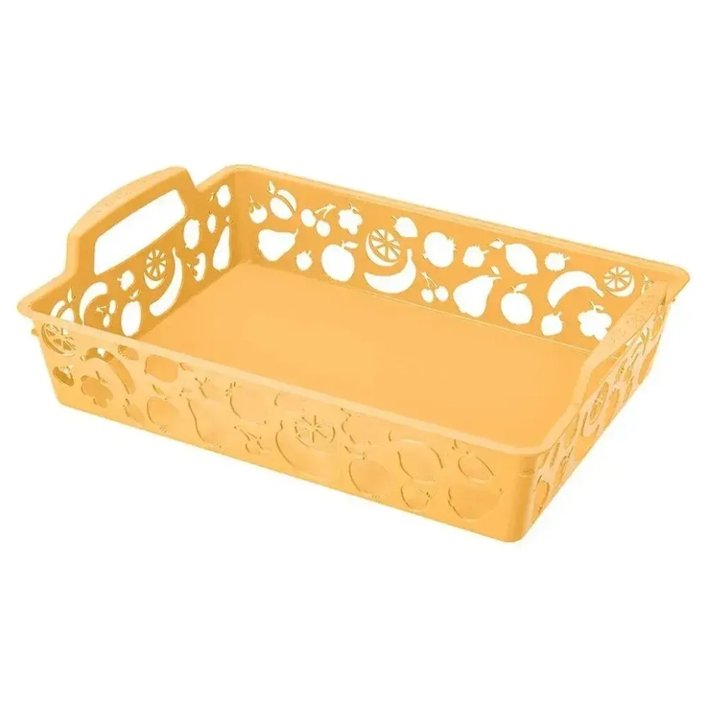 Поднос с ручками 367*260*98 мм, Желтый