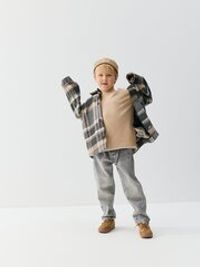 Пальто клетка "Графит"