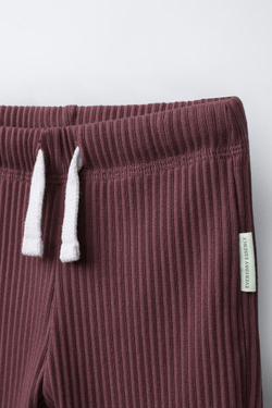 ZARA ОДНОТОННЫЕ ЛЕГИНСЫ С НАШИВКОЙ, СВЕТЛО-СЛИВОВЫЙ