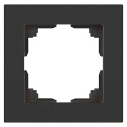 Рамка для розеток и выключателей Intro Accent 6-501-07 на 1 пост, СУ, графит | Intro