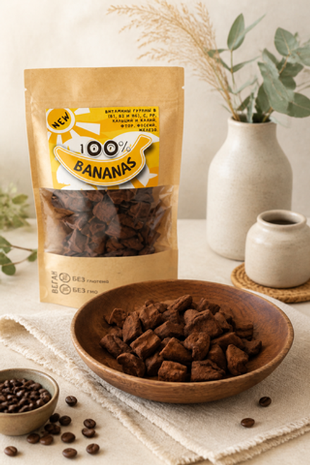 Бананы вяленые в кофе "Стандарт", 100 г
