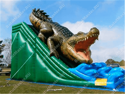 Надувная горка "Крокодил" 12*6*8 м