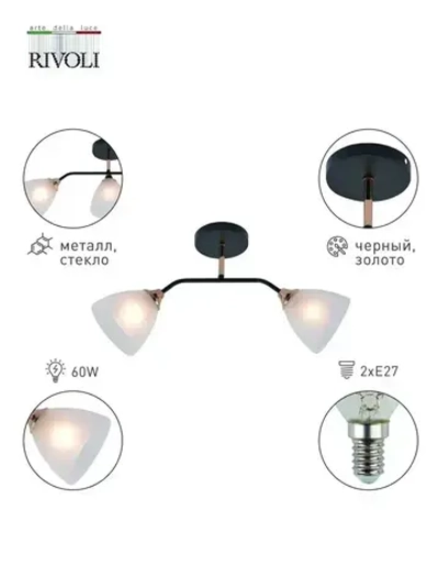 Люстра Rivoli Lorraine 3158-312 2 х Е27 60 Вт модерн