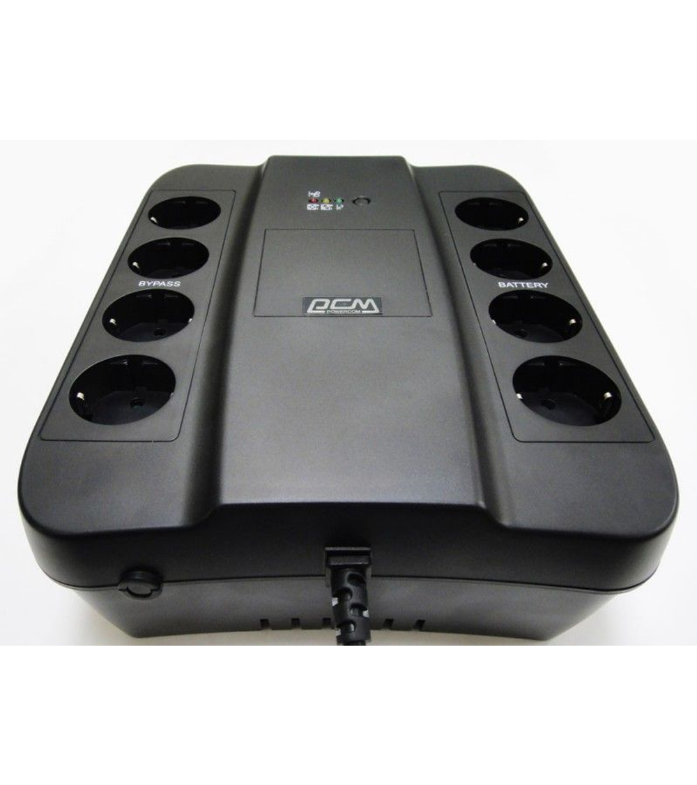 Powercom Back-UPS SPIDER, Line-Interactive, 650VA/390W, Tower, 8xSchuko outlets (4 surge & 4 batt), USB (688275)