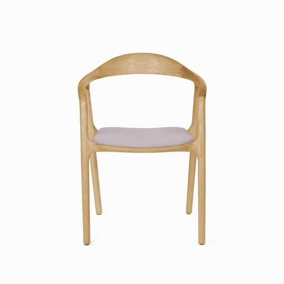 Стул с подлокотниками Esse Soft, бук, светло-серое сиденье