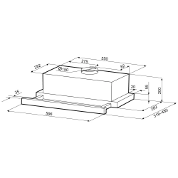 Встраиваемая вытяжка Krona KAMILLA T SENSOR 600 White
