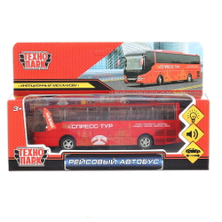 1_Металлическая модель (Рейсовый автобус).Длина модели: 16см. (80136L-R)