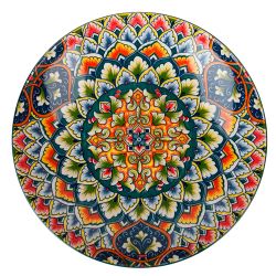 Тарелка "Arabesque" (зеленый) 21*21*4,5см (min6) (транспортная упаковка)