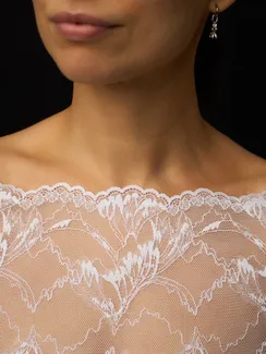 03-293 ОПТ Кружево эластичное 22 см, белый 001