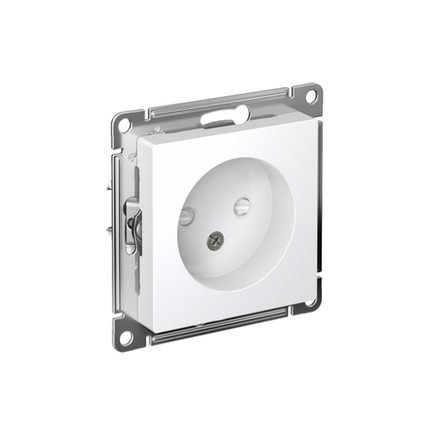 Розетка 1-м СП AtlasDesign 16А IP20 без заземл. защ. шторки механизм бел. SE ATN000149