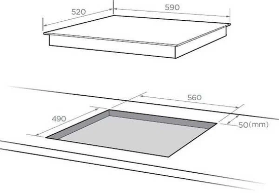 Встраиваемая варочная поверхность Midea MIH65742F