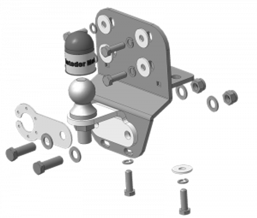 Фаркоп Motodor Toyota Land Cruiser Prado 120, 150 (2002-2024), FJ Cruiser (2006-) (оцинк. Шар) арт.92513-FE