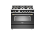 Варочный центр Bertazzoni, 6 конфорок, электрический духовой шкаф, 90 см Черный матовый