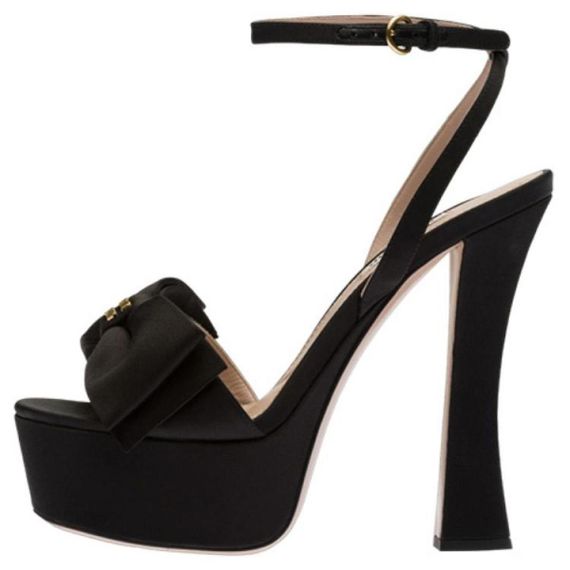 Miu Miu Satin Platform 'Black'