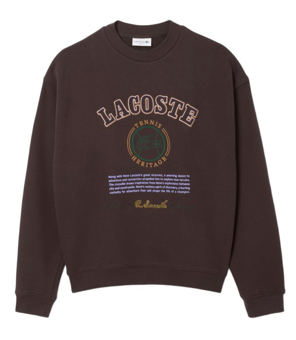 Куртка теннисная Lacoste Heritage Embroidery Fleece - brown