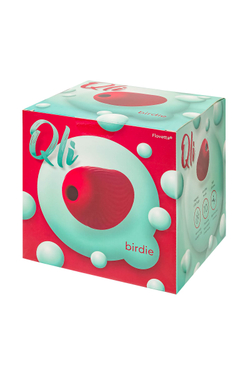 Вакуум-волновой стимулятор клитора Qli by Flovetta Birdie, силикон, красный, 6,3 см