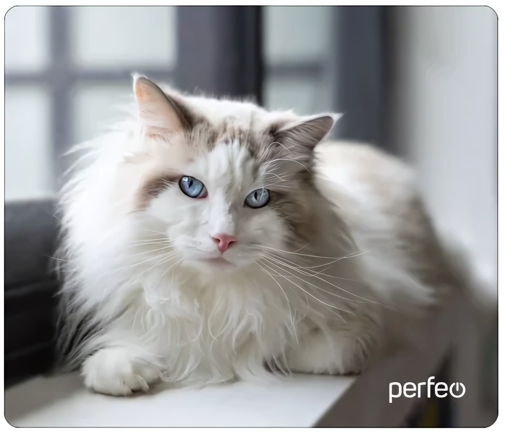 Perfeo Коврик для компьютерной мыши &quot;Cat&quot;, Рис.1 (350*300*3 мм), ткань+резиновое основание