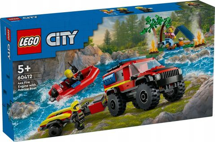 Конструктор LEGO City - Внедорожная пожарная машина с лодкой - Лего Сити 60412