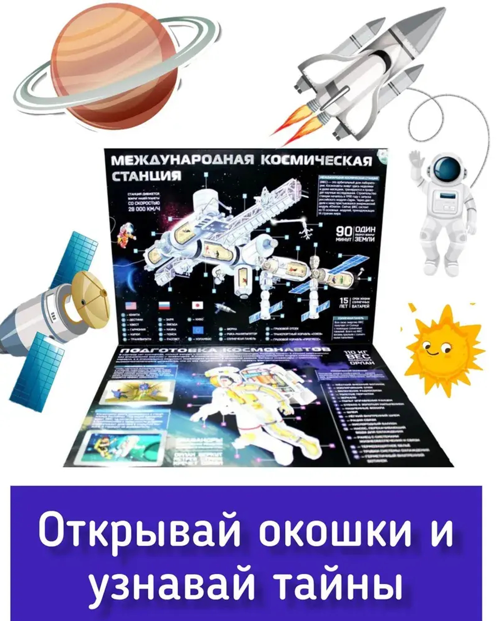 Плакат с окошками