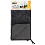 Салфетка из микрофибры 30*30см двухсторонняя (гладкая+ворс)