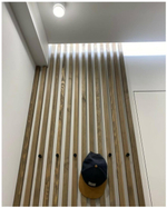 Рейки в прихожей из Сосны 30х30мм