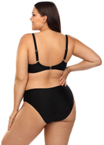 Элегантный раздельный купальник с чашками на тонком поролоне (Размер: 75H/38) (Цвет: черный)