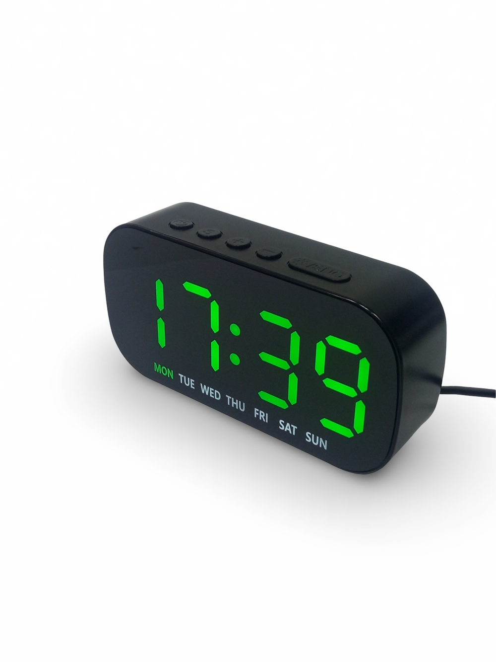 Часы-будильник настольные LED DS-5507 черный корпус