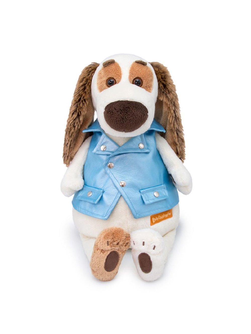 Мягкая игрушка Бартоломей в голубой жилетке 33см