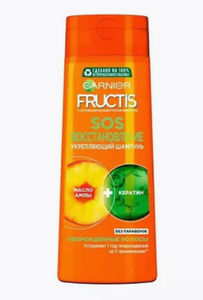ШАМПУНЬ FRUCTIS SOS ВОССТАНОВЛЕНИЕ ДЛЯ СЕКУЩИХСЯ И ОЧЕНЬ ПОВРЕЖДЕННЫХ ВОЛОС 250МЛ