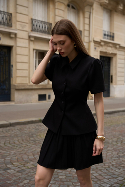 Юбка в складку lady di, черный