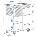 Тележка - IKEA ÖVNING/OVNING/ОВНИНГ ИКЕА, 70х54х33 см, белый