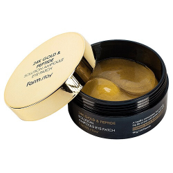 Farm Stay 24K Gold & Peptide Solution Ampoule Eye Patch гидрогелевые патчи для глаз с 24-х каратным золотом и пептидами
