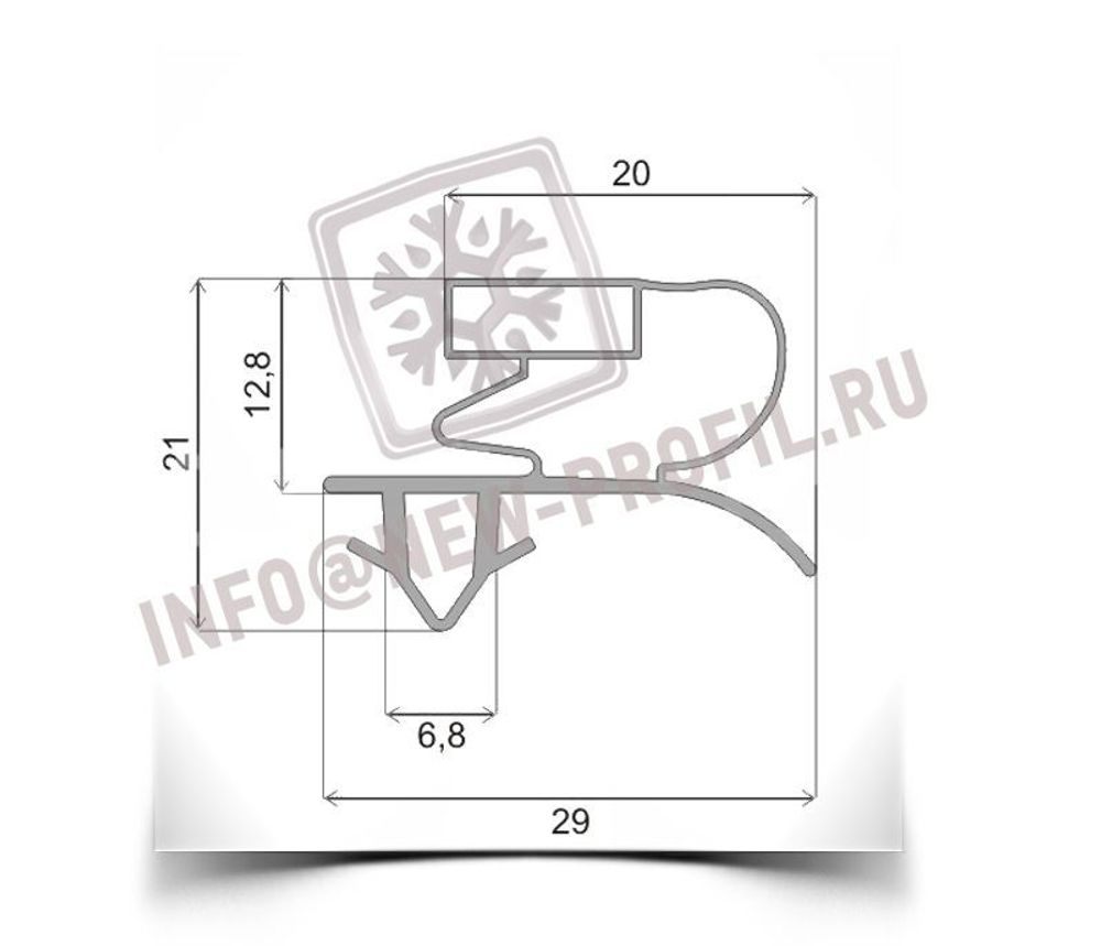 Уплотнительный профиль_007 (тип ЕК) для холодильного оборудования.
