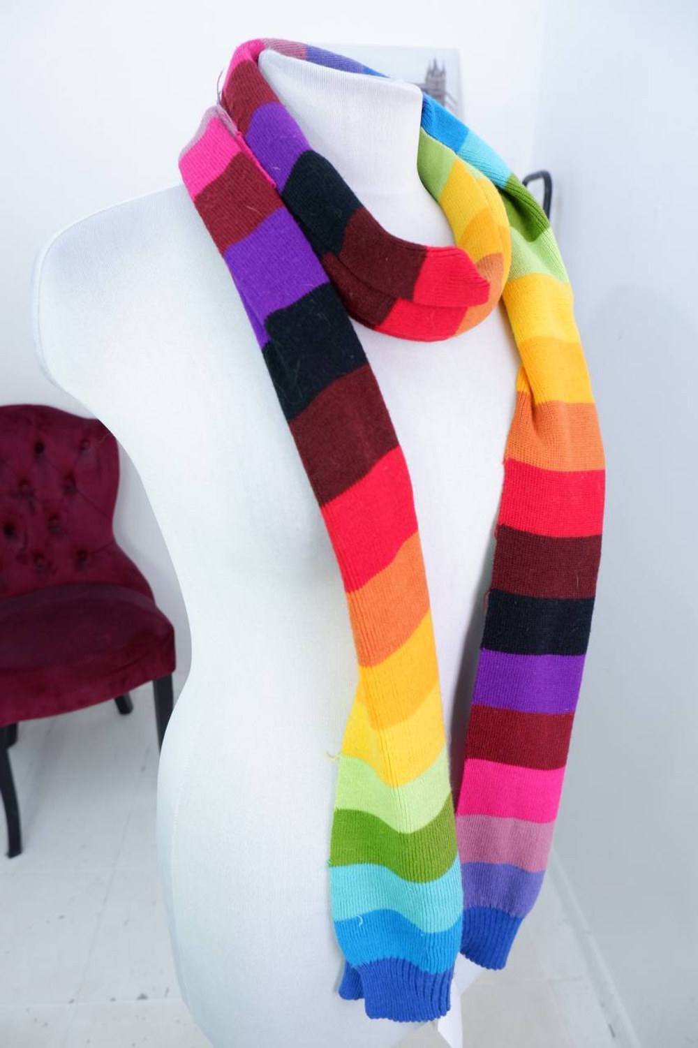 Шарф радужный