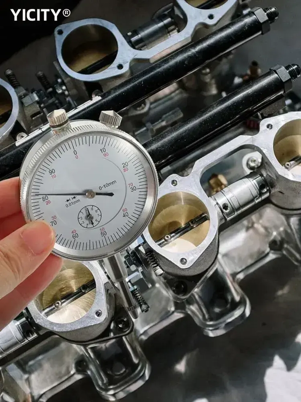 YICITY Индикатор часового типа 0-10 мм 0,01мм, измерительный механический