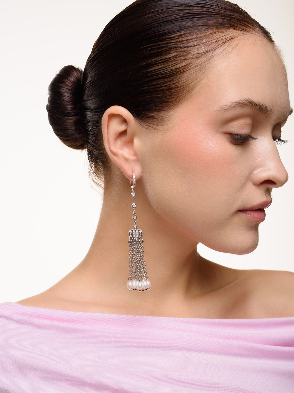 Серьги "Queen chain " Silver