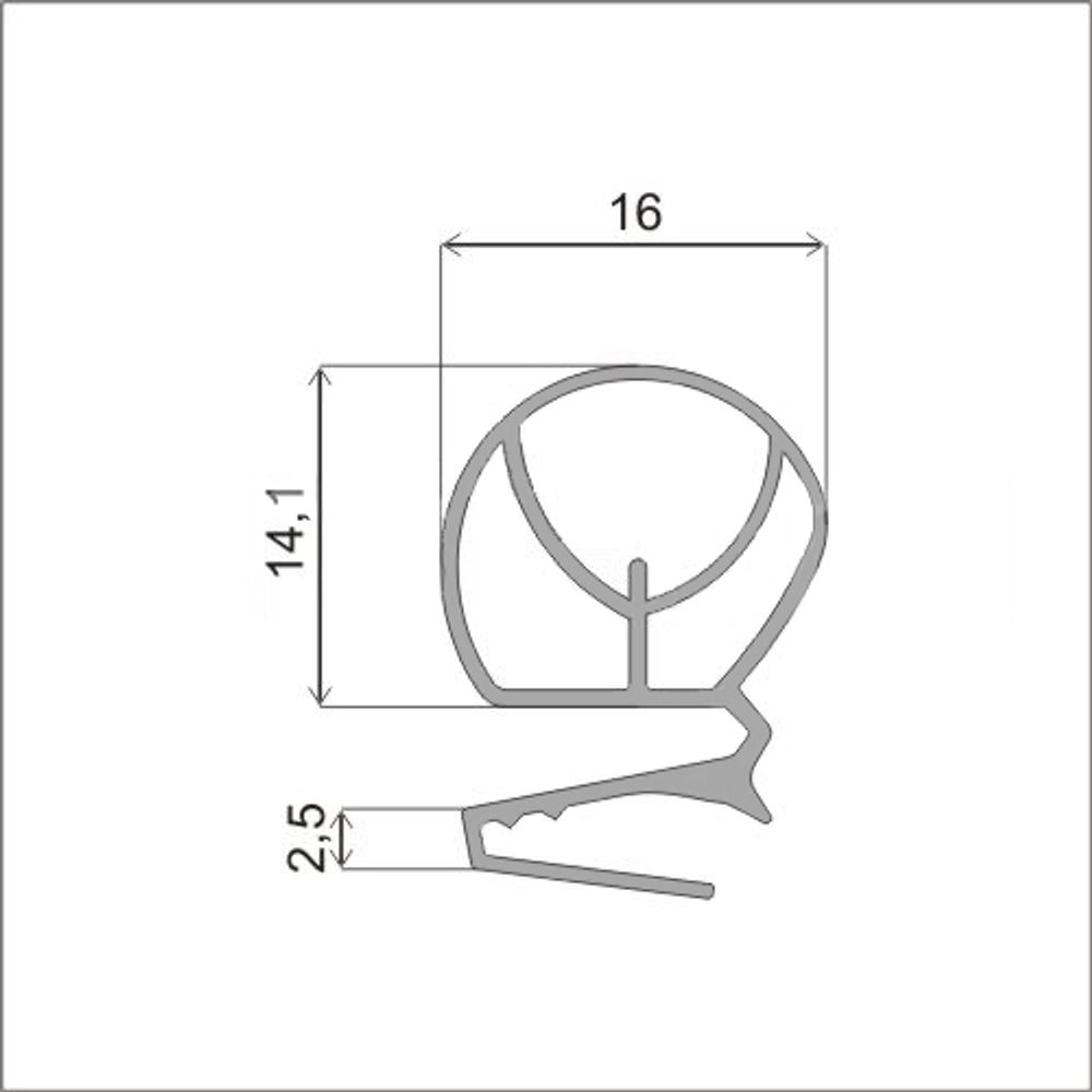 Уплотнитель на морозильный ларь Frostor F700S размер 1775*575 мм (001/002)