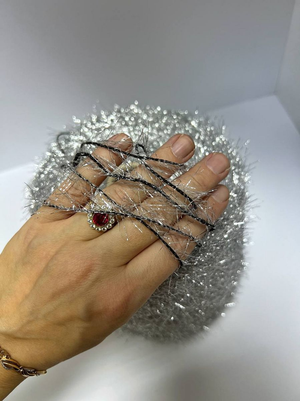 Трикотажная пряжа для вязания YETI реснички мех