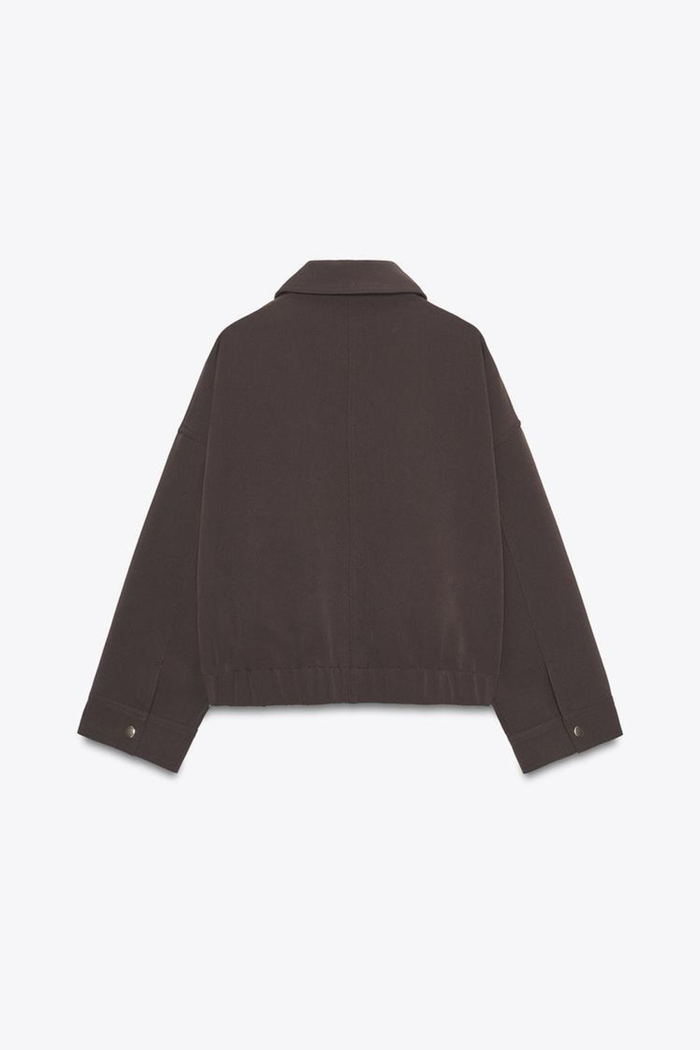 ZARA ЖАКЕТ С КАРМАНАМИ, КОРИЧНЕВЫЙ