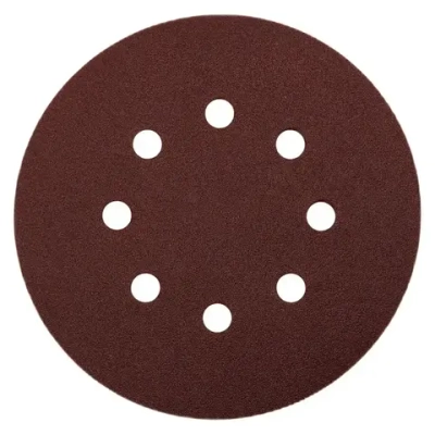 Круг шлифовальный D 125 мм P 80 на липучке 10 шт 8 отверстий