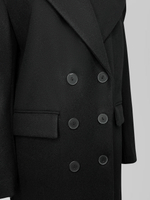 Пальто Agdali Brand однотонное прямого кроя на три пуговицы