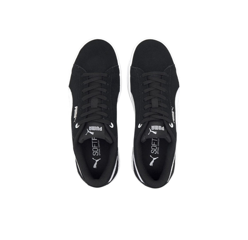 Женские кроссовки PUMA Smash Platform V2 Suede 'Black White' (WMNS) 373037-04