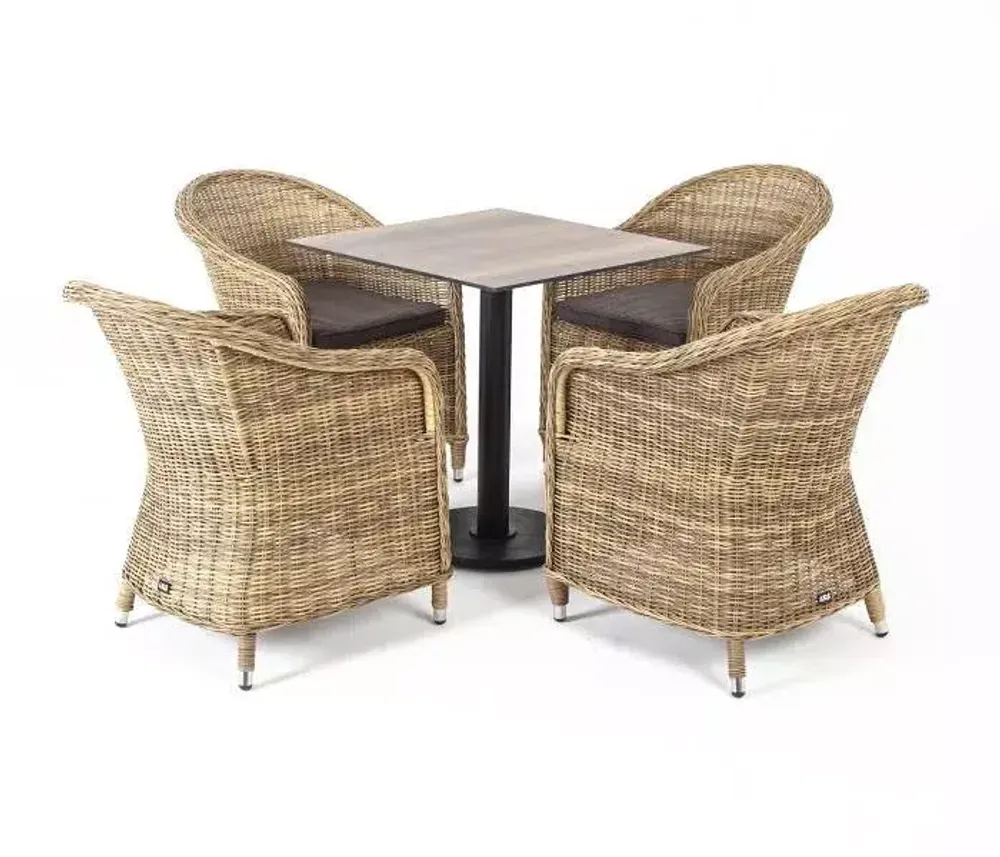 "Каффе" обеденная группа на 4 персоны, цвет коричневый