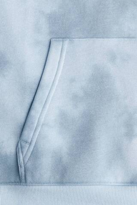 H&M Толстовка с капюшоном и принтом, светло-голубой