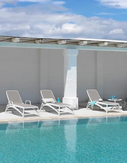 Регулируемый пластиковый стол Step Ø60 см, белый