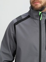 Куртка ProfLineLeader (тк.Софтшел), серый/черный