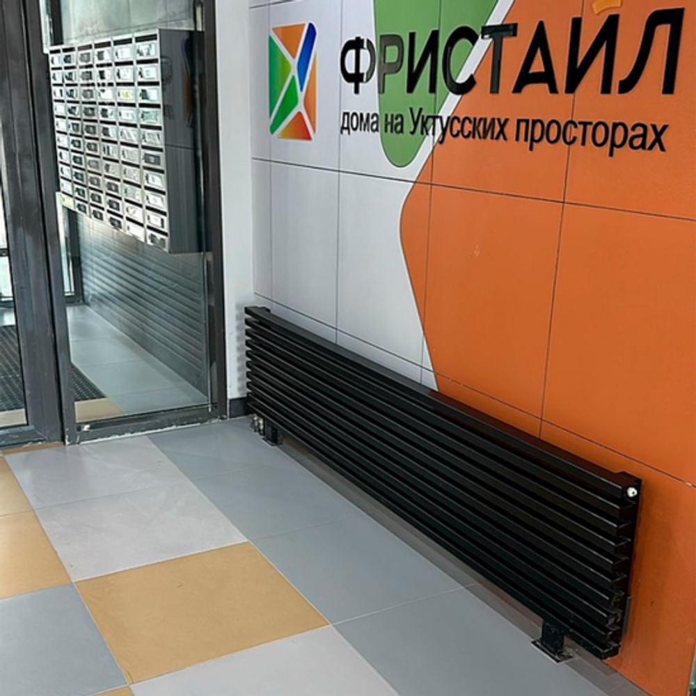 Радиатор WARMMET водяной напольный горизонтальный Luxe 60HN (W) ЧЕРНЫЙ RAL 9005