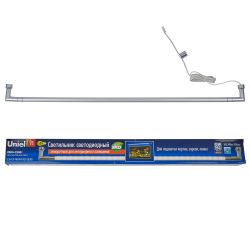 ULM-F31-9W-WW IP20 SILVER Светильник светодиодный поворотный для интерьерного освещения. В комплекте с адаптером. Длина 59 см. Материал корпуса алюминий. цвет серебро. Теплый белый свет. Упаковка-картонная коробка.