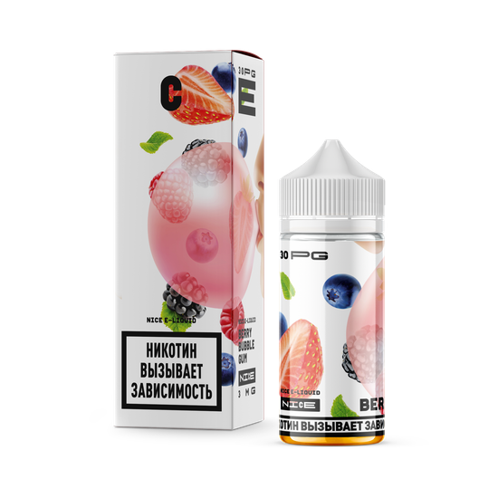 Жидкость URBN NICE (100 мл, 3 мг) Berry Bubblegum