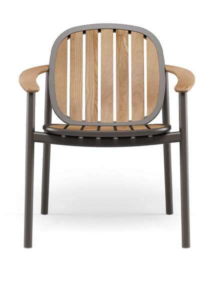 Кресло уличное Twins, массив тика, алюминий